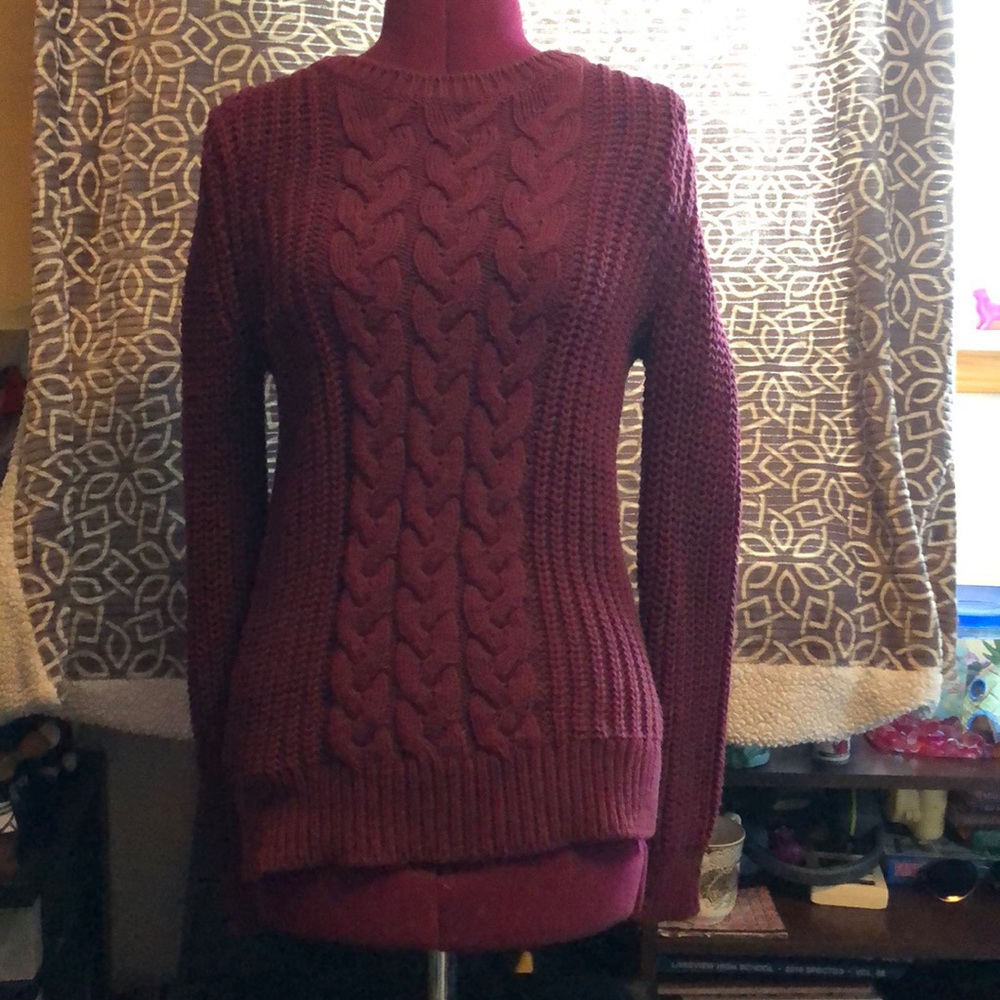 Burgundy sweater